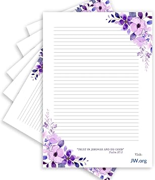 JW Letter Writing Pad Stationery Paper, JW Ministry Supplies, JW Field Service Supplies, jw.org accessories, Jehovahs Witnesses Gifts Ideas