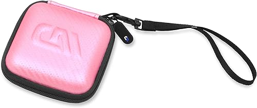 Miniatura 3 de CASEMATIX Funda de viaje rosa compatible con Tamagotchi On Interactive Virtual Pet Game, incluye funda de viaje con correa para la muñeca solamente