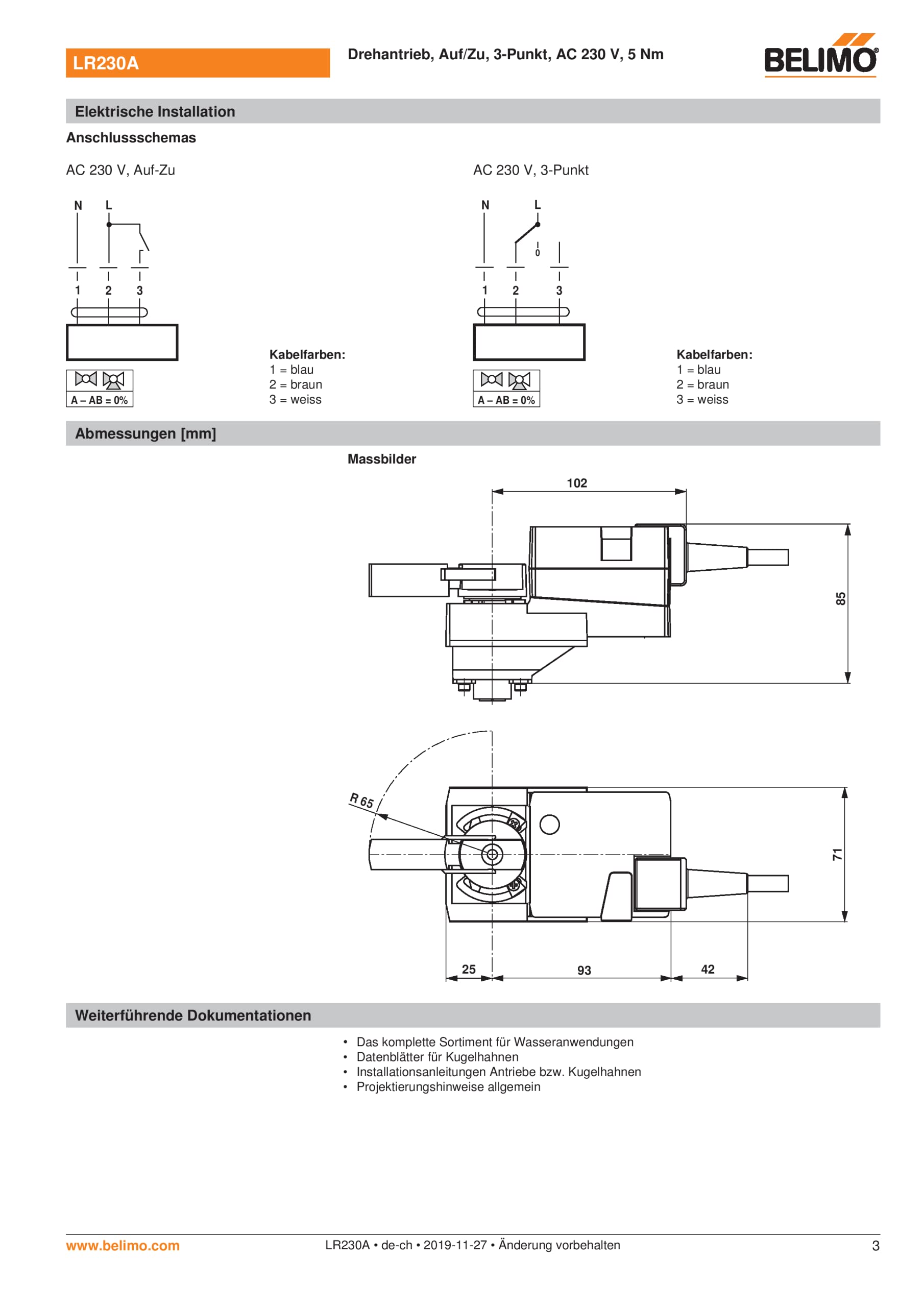 Belimo LR230A - Válvula de bola