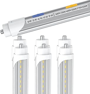 T8 T12 8FT LED Bulbs, 8FT Tube Lights 6CCT 3000K-6500K/5 Power(30W-50W A...