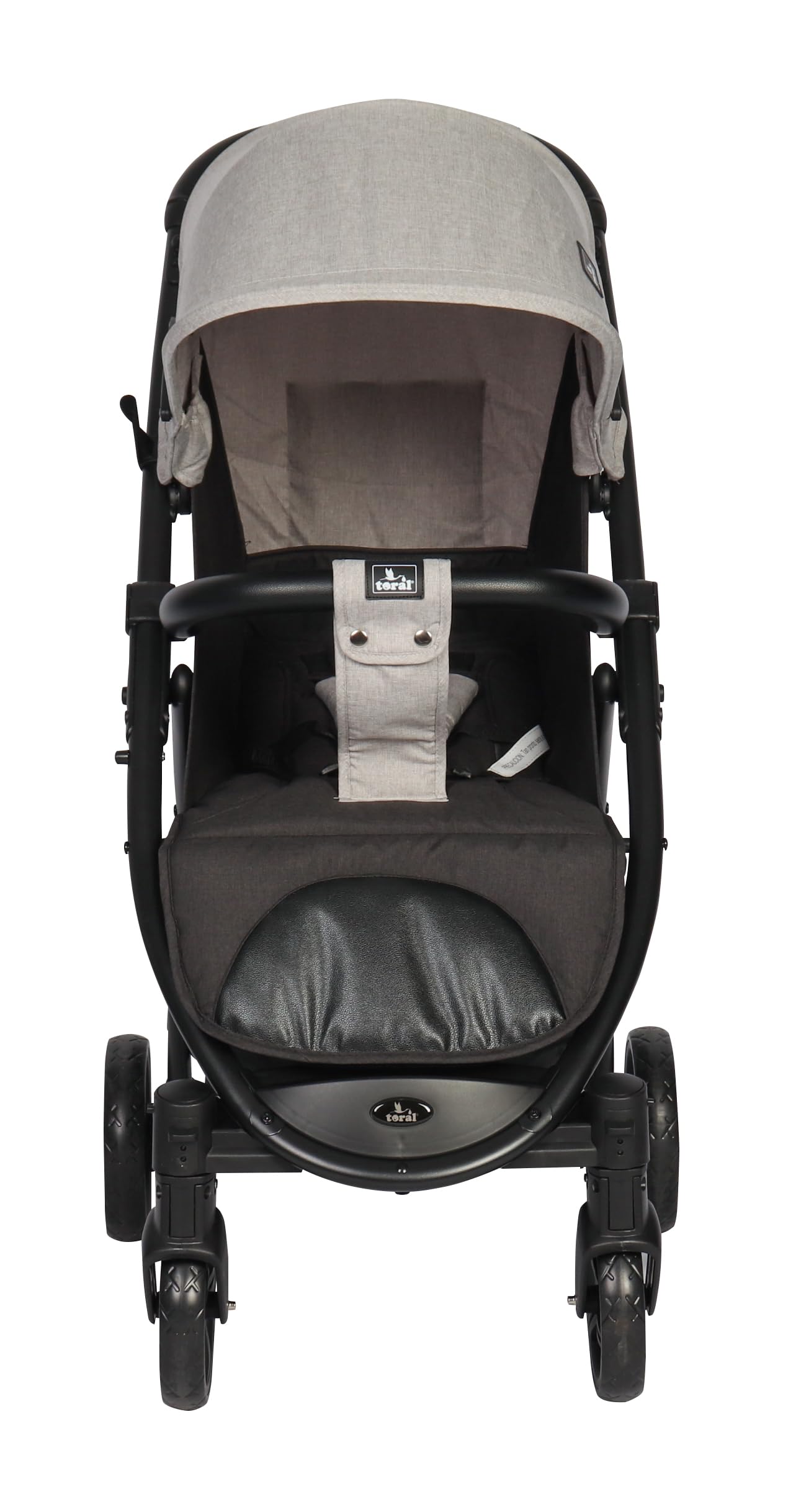 Toral Silla de Paseo Ligera Modelo Atenas hasta 22 kilos - Silla Paseo Ligera o Carrito bebe con Arnés, Respaldo Reclinable y con Capota Ajustable - Carro Bebe Color Gris