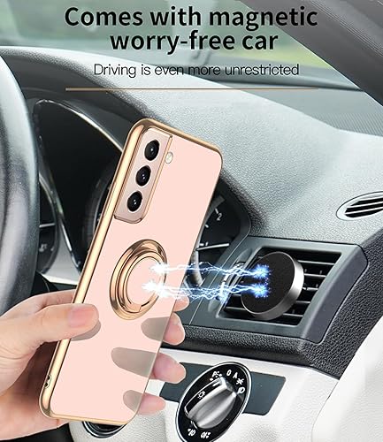 Miniatura 3 de ZOEVEES Funda para Samsung Galaxy A15, con 2 protectores de pantalla, soporte de anillo de 360 integrado, soporte de metal, borde galvanizado de
