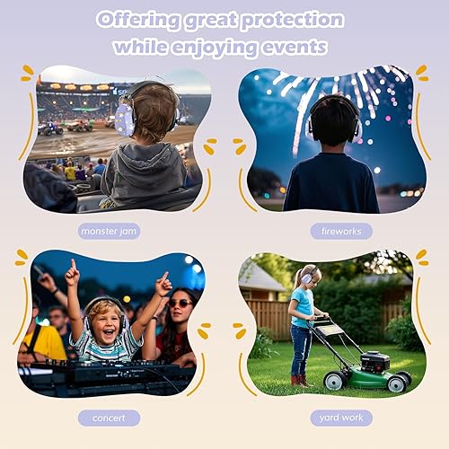 Miniatura 6 de ProCase Audífonos con Cancelación de Ruido para Niños Pequeños, Orejeras con Reducción de Ruido SNR 27dB, Protección Auditiva para Monster Jam,