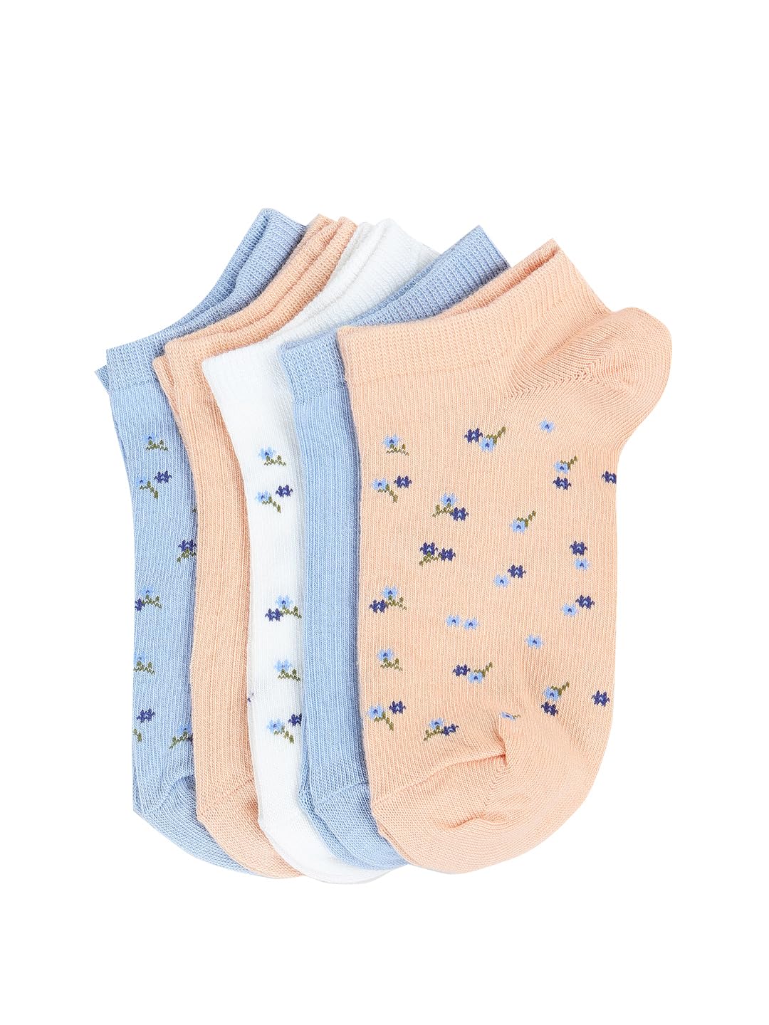 max Women Patterned Secret Length Socks - Pack of 5(Multicolour_FS)-picture-42