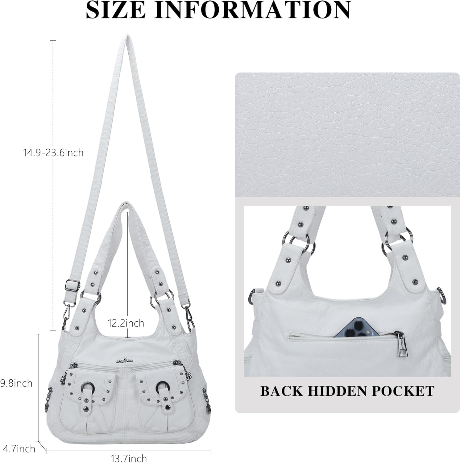 Angel Kiss Purses for Women Hobo Bags Fashion Shoulder Bag Ladies Leather Handbags Roomy Tote Bag Purse with Crossbody Strap