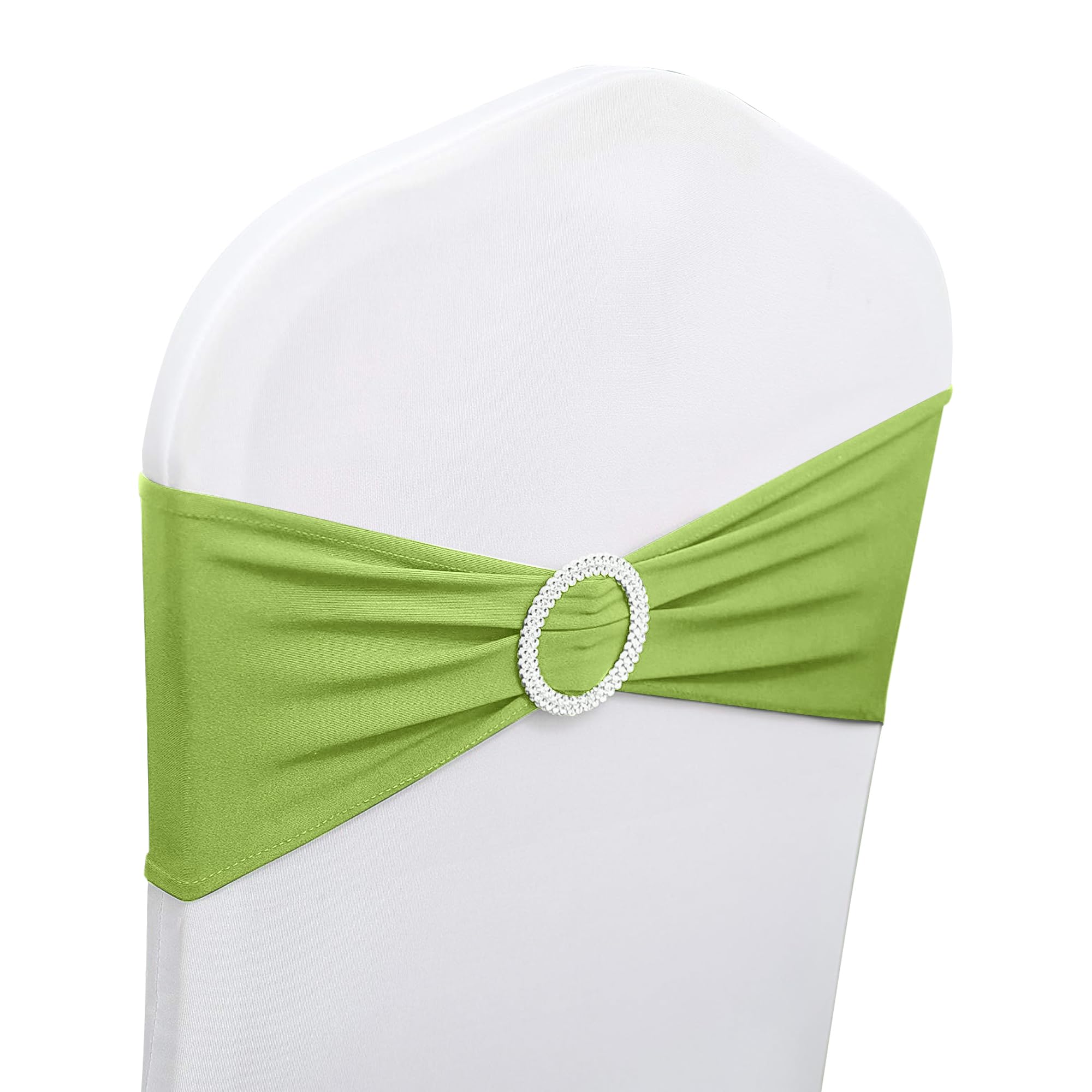 Event Decor Shop Chair Sashes with Slider Buckle, Olive Green, 25pcs