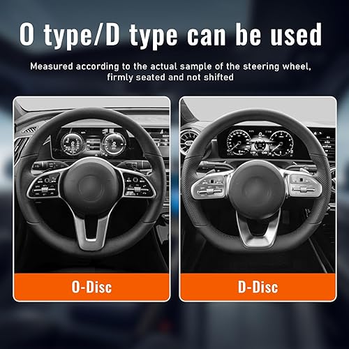 Miniatura 3 de Funda para volante, de fibra de carbono para volante, protector antideslizante para volante de automóvil para hombres y mujeres, accesorios