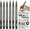 Calligraphy Pens Calligraphy set for Beginners Brush Pens - APOGO 6 Pack Caligraphy Beginners set Caligraphy Pens for Writing, Calligraphy Book, Bullet Journal Accessories, Black Pen Art Writing pens