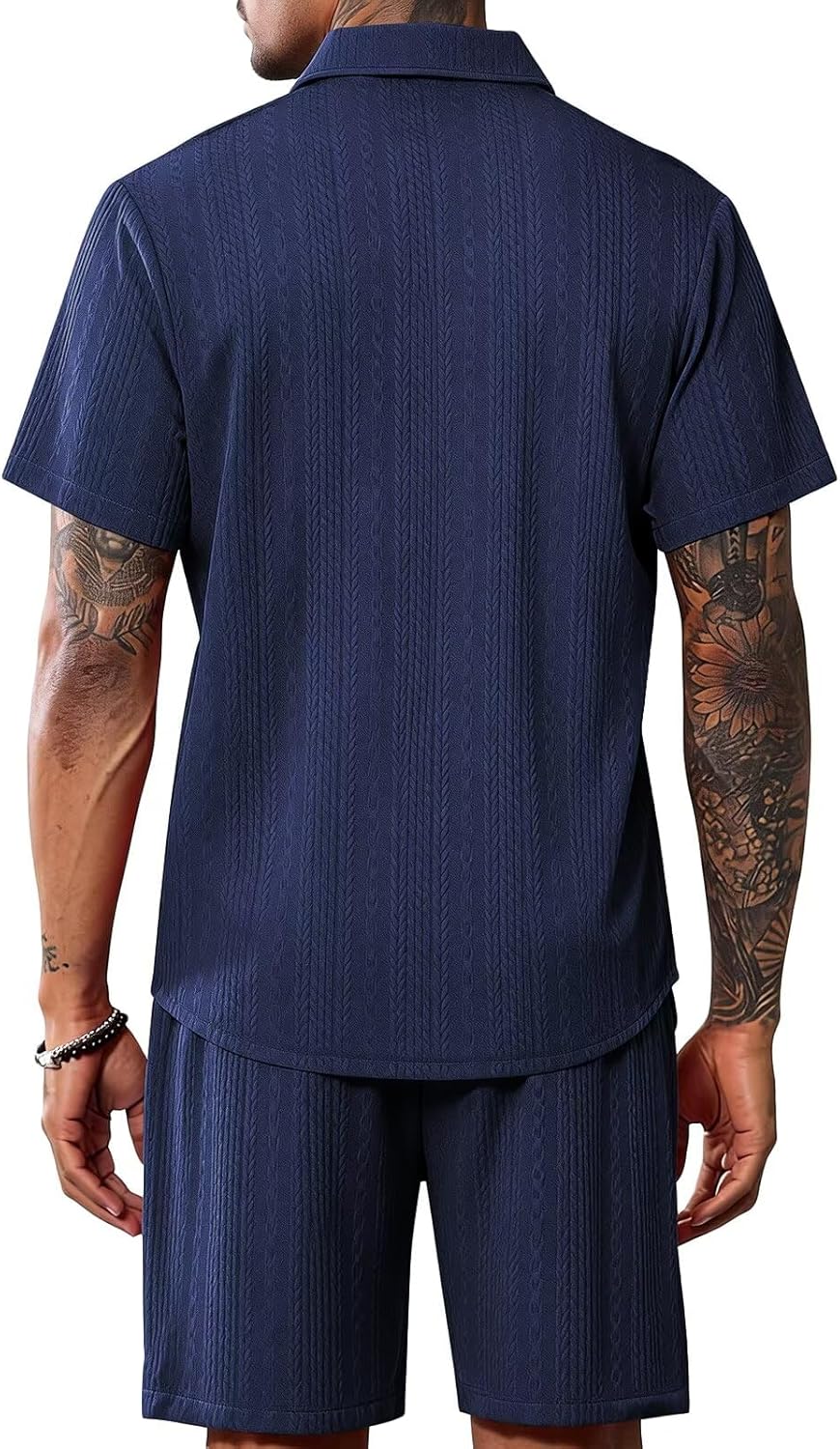 yuyangdpb Men's 2 Pieces Short Sets Tracksuit Outfits Track Suits Jogging Athletic Sweat Set - Image 2