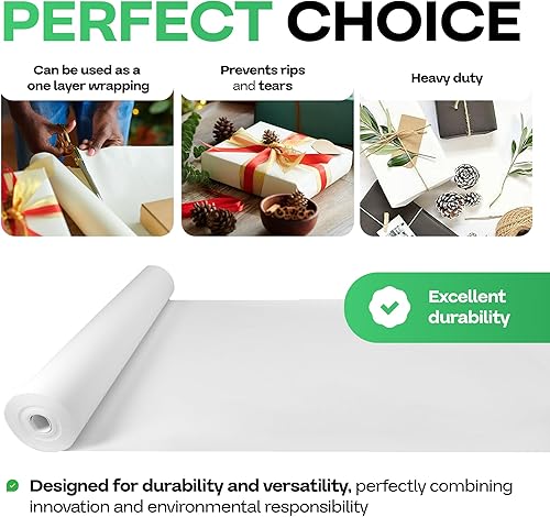 Vista 176 de Rollo de papel kraft marrón de 24 x 2160 pulgadas (180 pies), paquete de 4 – Papel de embalaje marrón hecho en Estados Unidos de 30 libras de grosor