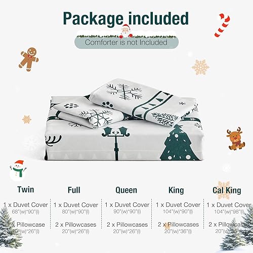 Miniatura 200 de Lekesky Juego de funda de edredón tamaño King, de microfibra suave, bohemio, azteca, azul, bohemio, con cierre de cremallera, lazos en las esquinas