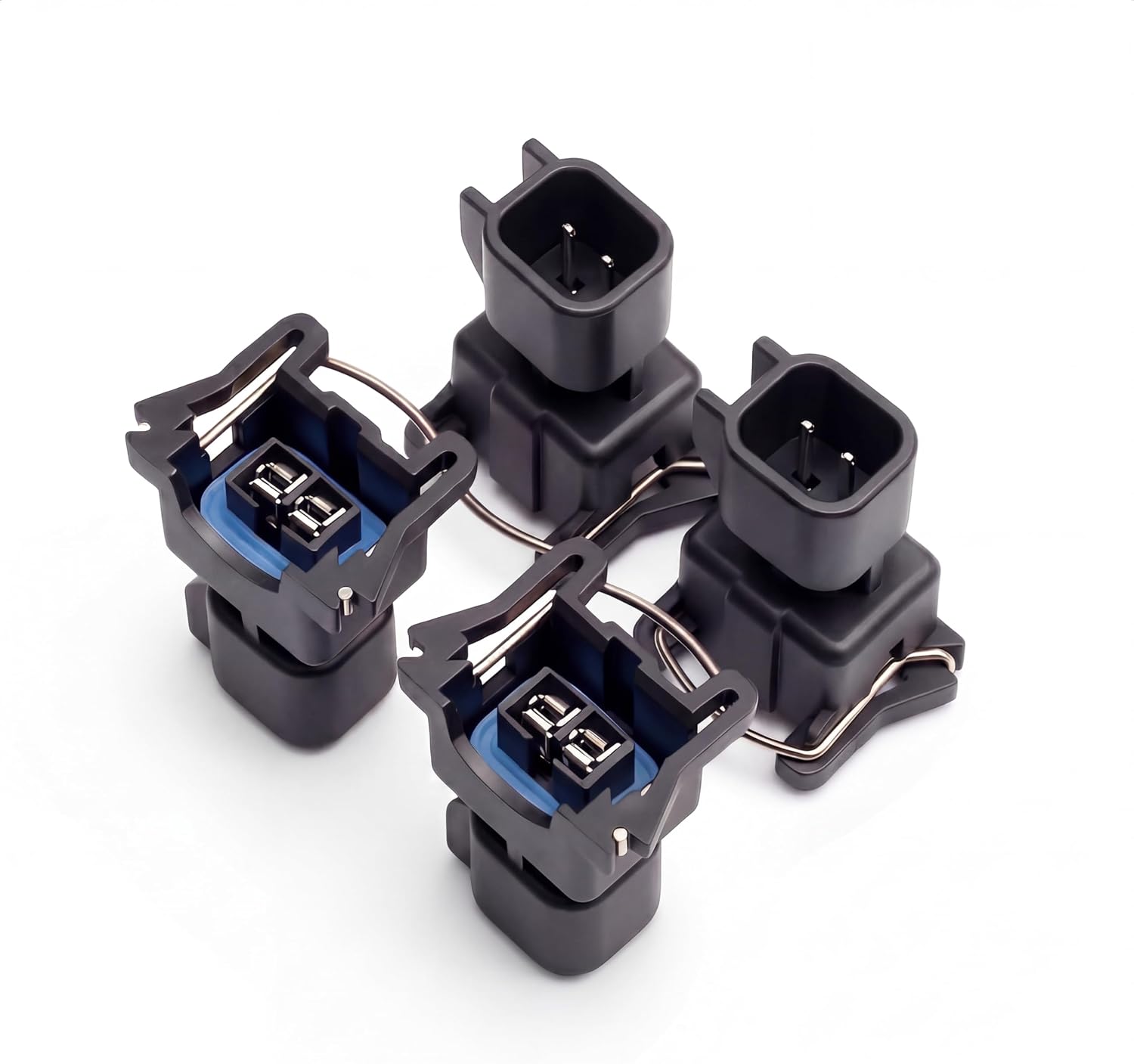 DUNSIHUI EV1 to EV6 EV14 USCAR Fuel Injector Adapter Fits EV6 LS2 LS3 LS7 LSX LS1 LS6 LT1 LS .EV1 to EV6 Adapter- Plug-and-Play Harness Connector(Pack of 8)