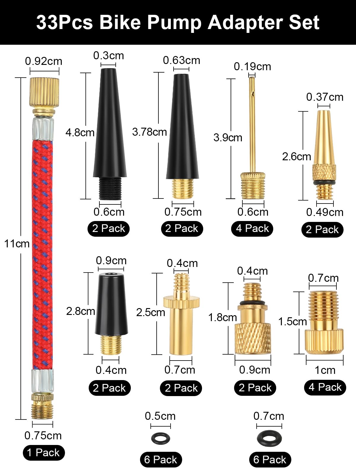 Set 33 Adattatori Valvola Bici Bohoray - Per Compressori E Pompe - Foto 6