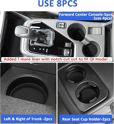 Vista 70 de Auovo Insertos para portavasos compatibles con Subaru Crosstrek Impreza 2024 2025, accesorios de silicona personalizados para portavasos de Rojo