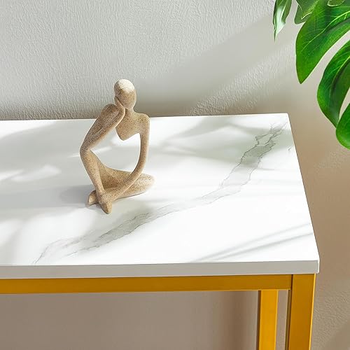 Miniatura 2 de ELYKEN Paquete de 2 mesas de sofá de consola estrecha de 5.9 pulgadas con tomas de corriente y puerto USB, 5.9 pulgadas de profundidad x 39.4