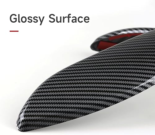 Miniatura 7 de HENGYUESHANG 2 calcomanías para manijas de automóvil, color carbón, ABS, para BMW F30 F31 F34 3GT F32 F33 F36 3 4 Series Accesorios