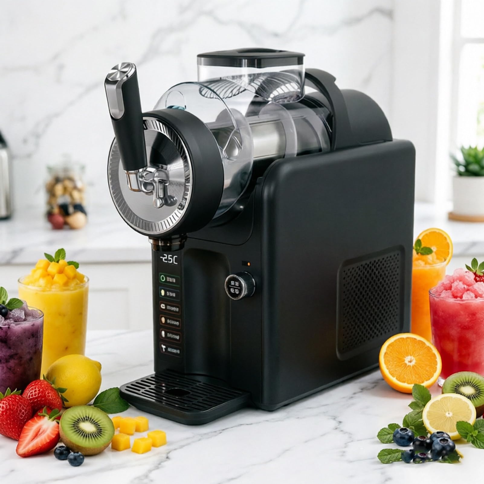 Macchina per Granita Slushie Machine 2l, Granitore Black-