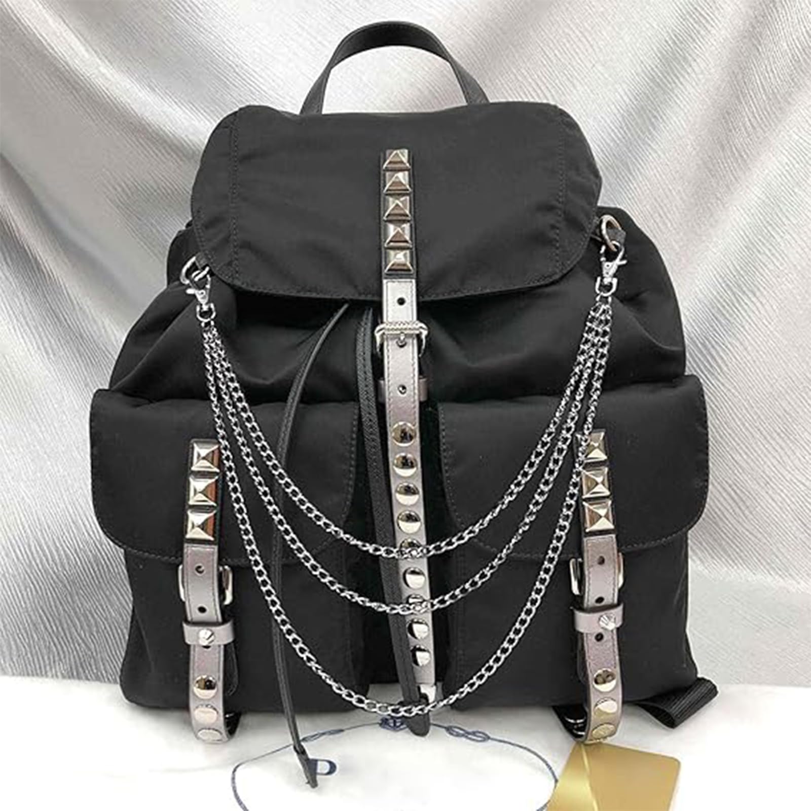 3 Piezas Cadena de Pantalón, Cadenas de Vaqueros, Hip Hop Cadenas de Jeans, Cadena para Cartera para Jeans, Cinturón, Billetera y Llaves (Plata)