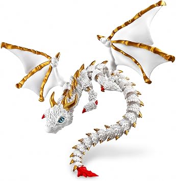 3D Printed Dragon Winged 23cm for Desk Display