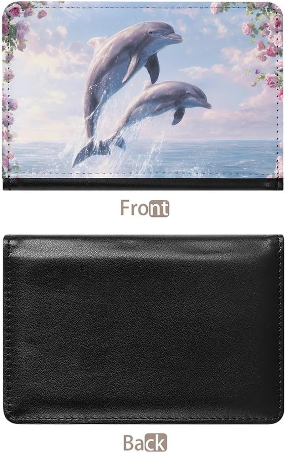 Dolphin Print Passport Holder Travel Passport Cover Portable Passports Wallet for Travel Business