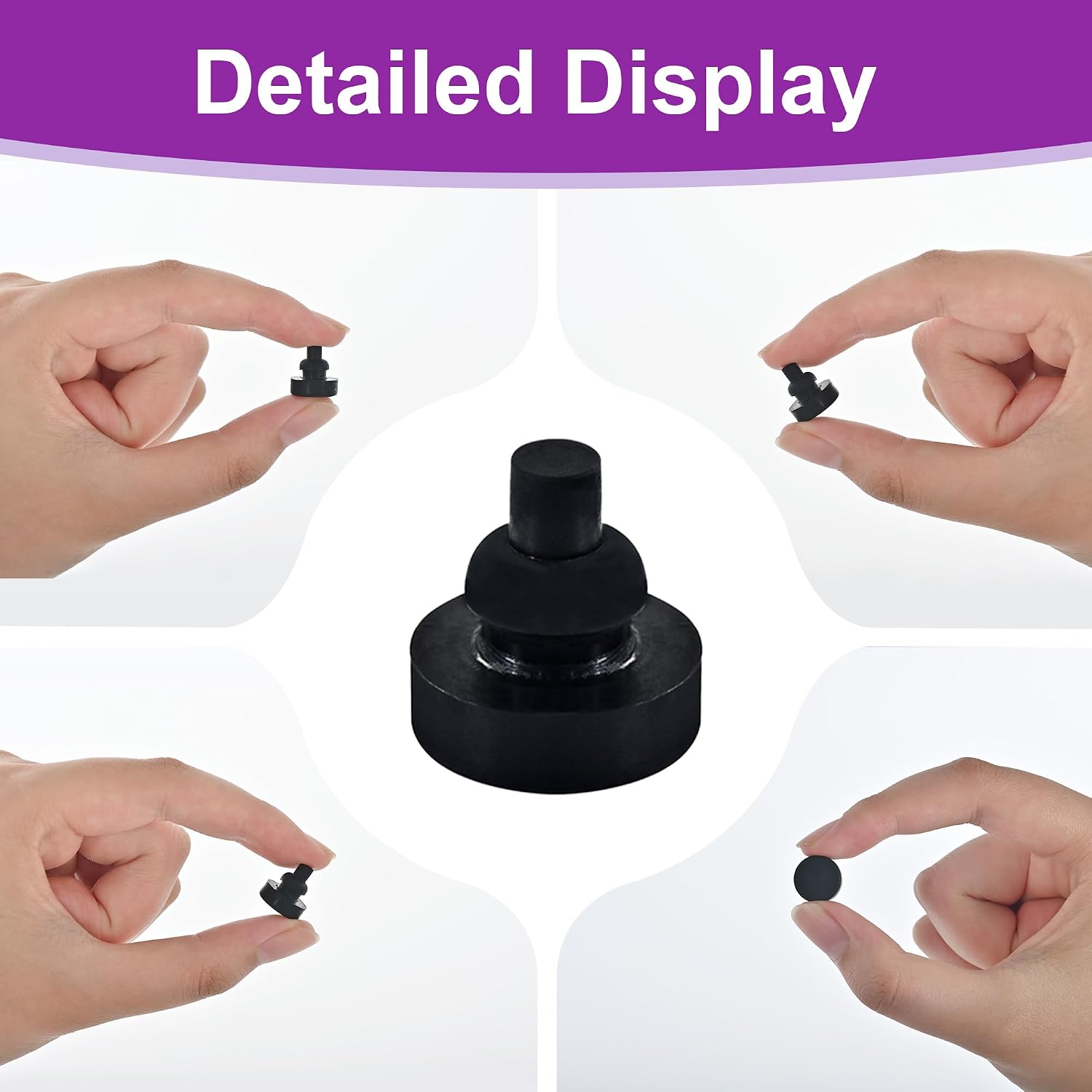 8 PCS Rubber Feet for Slow Cooker, Non Slip Rubber Feet Replacement Parts, Slow Cooker Legs Insert Accessories, Pot Rubber Feet Prevent Scratches and Damages for Kitchen, Black