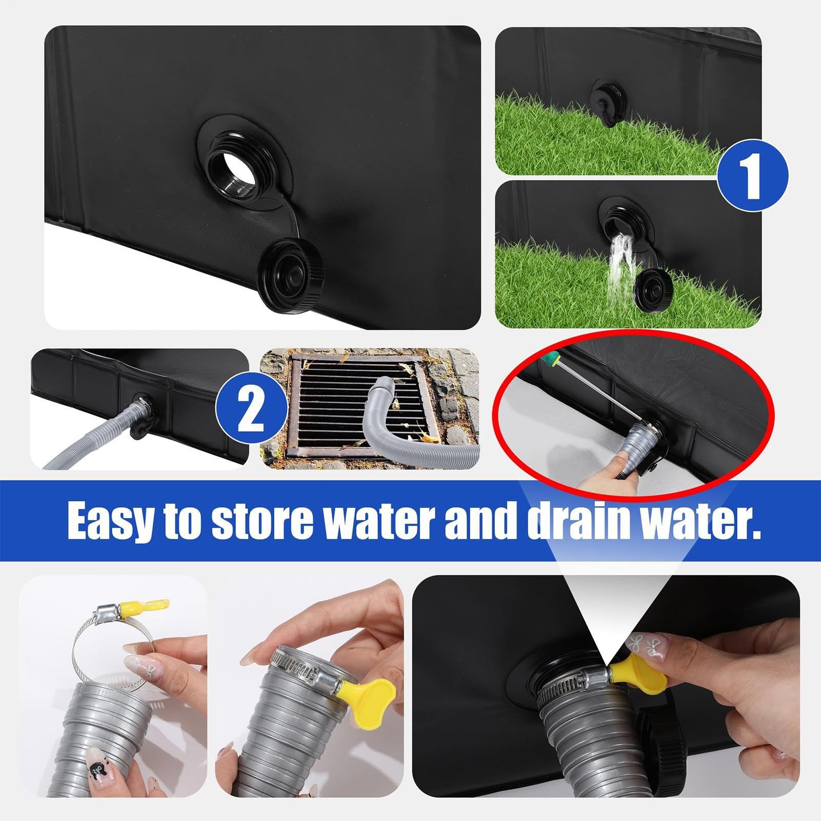 Bac De Douche Pliable – Bassin De Bain Portable Étanche En PVC, Base De Cabine De Douche Pliante Temporaire, Plateau De Lavage De Camping À Drainage Surélevé, Conteneur D'hygiène Extérieure | Platefor