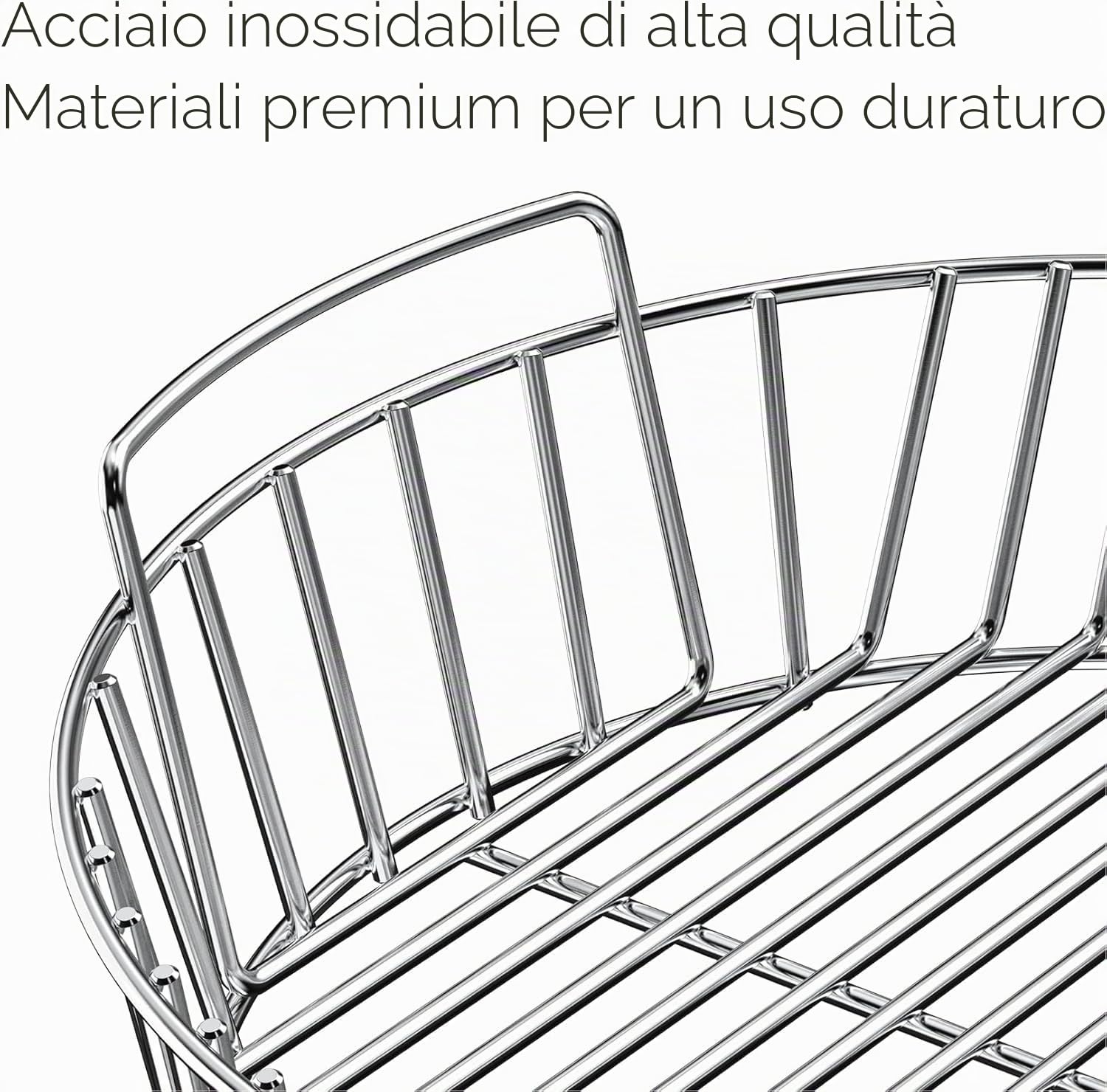 onlyfire Cestini per carbonella Cesto in Frassino carboncino, Barbecue Grill Cestino per Fuoco Acciaio Inossidabile Adatto 57 cm Weber griglia a Carbone per Cottura indiretta