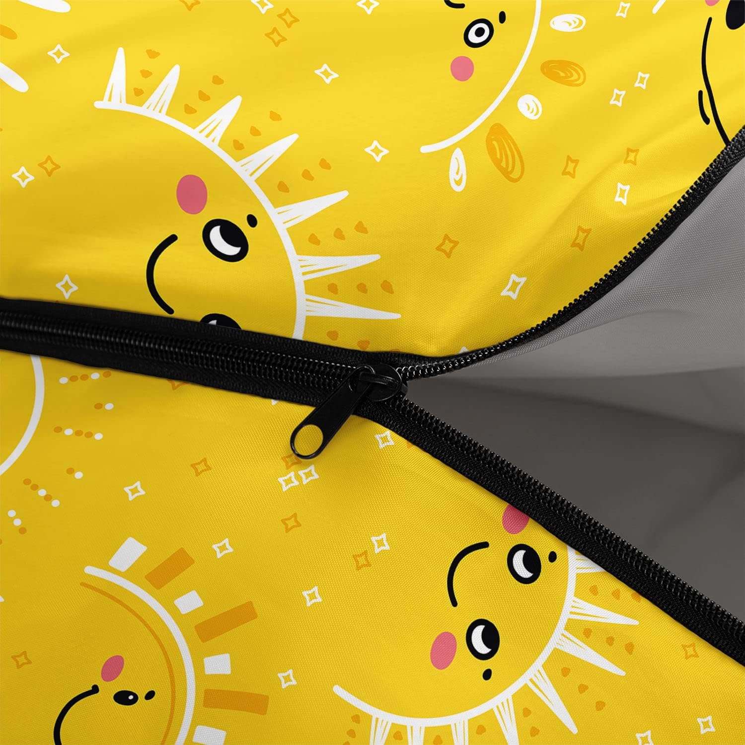 Kids Sleeping Bag for Boys Girls,Cartoon Sun Print-Lightweight Warm Portable Outdoor Indoor-Waterproof Cold Weather Resistant Sleeping Bag for Camping Hiking(Cartoon Sun)