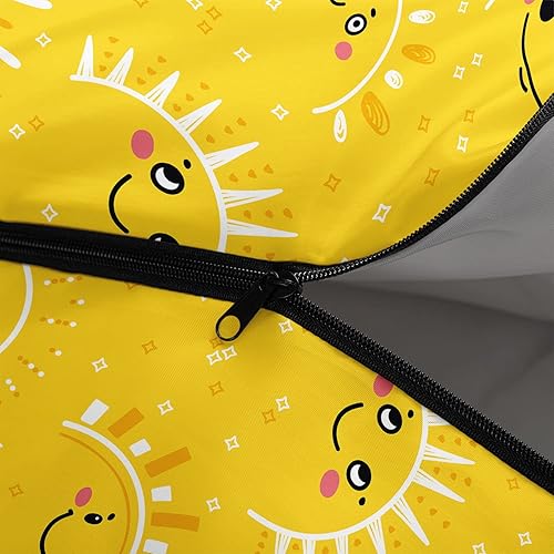 Miniatura 5 de Saco de dormir para niños y niñas, estampado de sol de dibujos animados, ligero, cálido, portátil, para interiores y exteriores, impermeable,