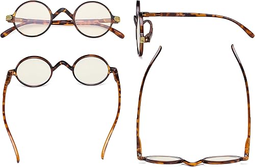 Miniatura 3 de Eyekepper Redondo Azul Filtro De Luz Gafas Mujeres Hombres - Bloqueo De Rayos UV Anti Pantalla Lectores De Computadora - MarrónTortuga +1.50