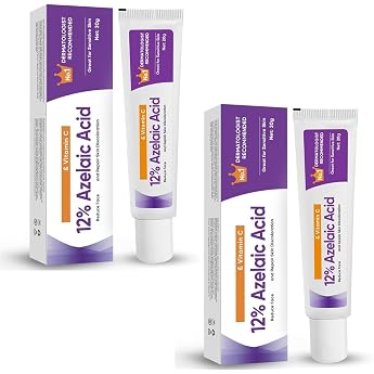 Azelaic Acid 12% Serum Azelaic Acid Face Serum Brightens Pimples on Brightened Pimples Relieve Face Redness Reduce Dark Spots Acne and Blackheads Gentle Formula 20 g 2
