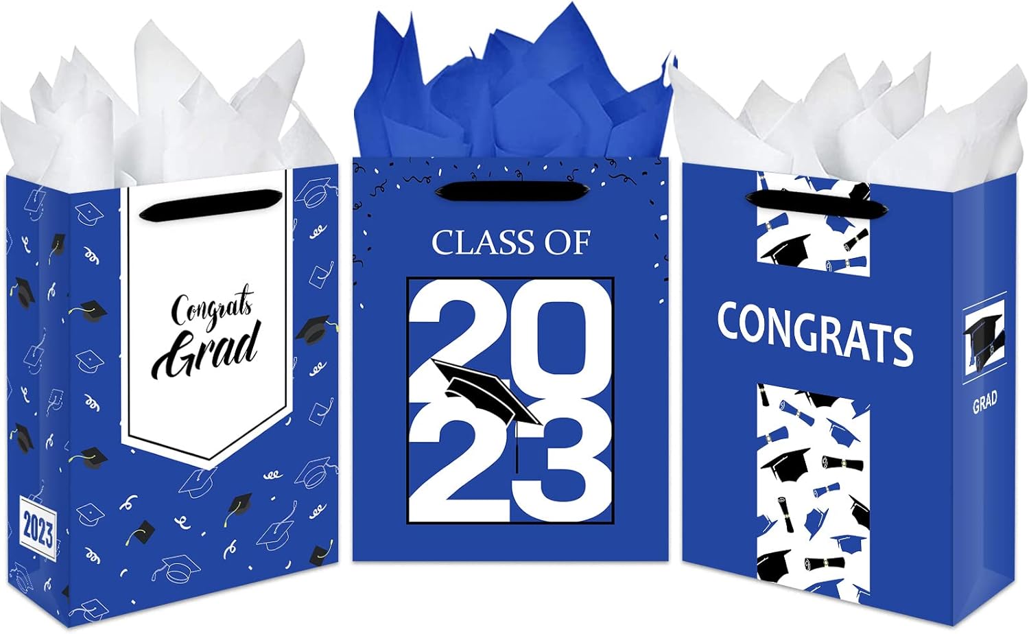 13" Large Graduation Gift Bags with Tissue Paper 2023