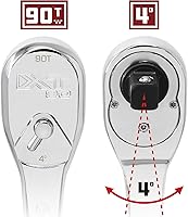 Vista 2 de Powerbuilt trinquete profesional XT90 de 90 dientes con accionamiento de 1/2 pulgadas, trinquete de cabeza sellada, pulido completo, mango largo