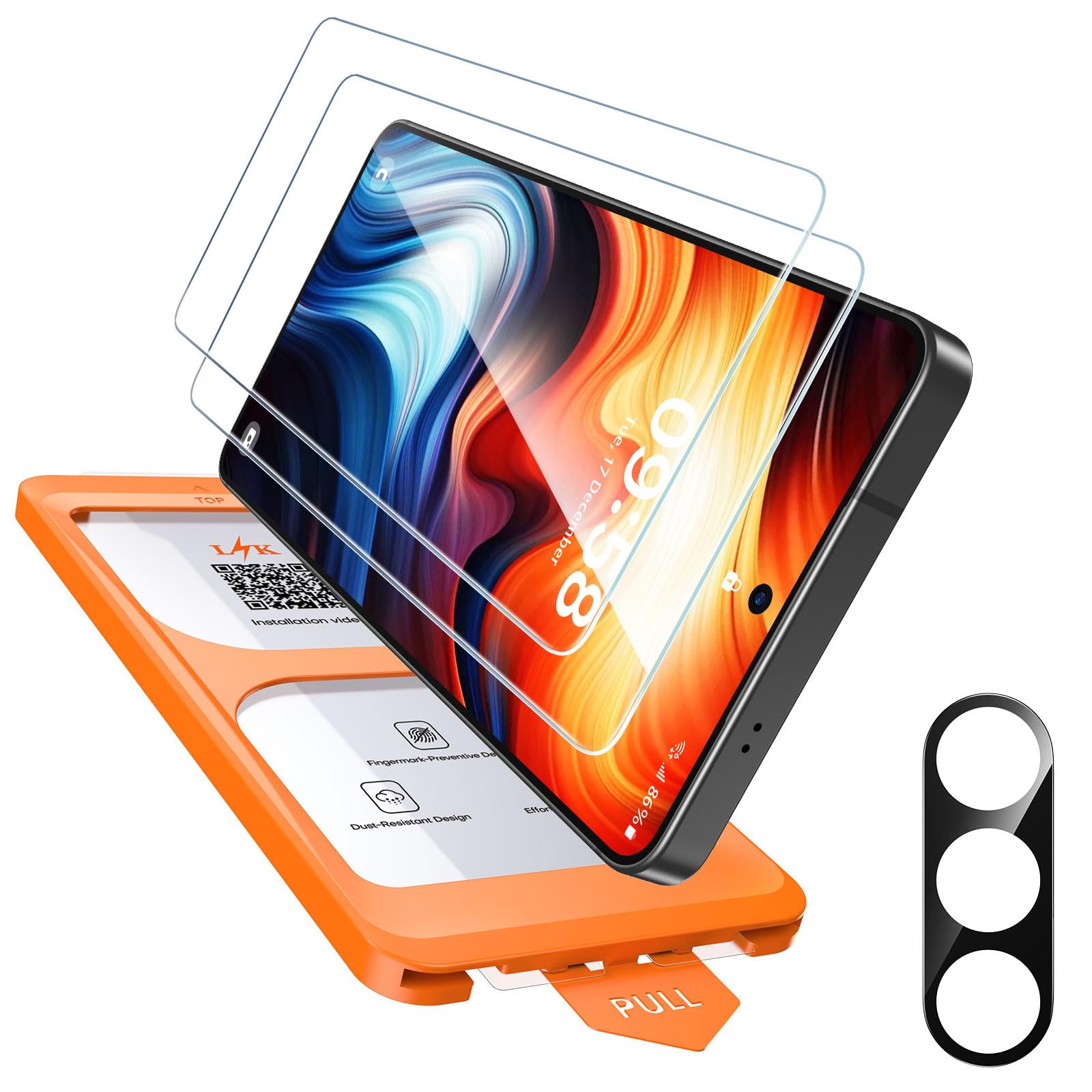 LϟK 2 Stück für Samsung Galaxy S26 Plus für Panzerglas mit Kameraschutz, HD-Hartglasfolie, [Auto-Installation] Kratzfest Schutzfoile, 0 Staub & Blasen, Anti-Fingerabdruck, Kompatibel mit Hülle