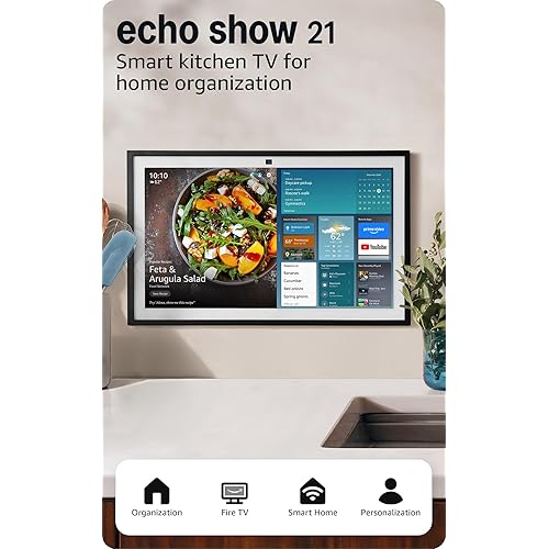 Amazon Echo Show 21 (newest model), Full HD 21" kitchen hub for home organization, with built-in Fire TV and Alexa+ Early Access