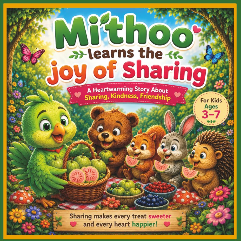 Mithoo Learns the Joy of Sharing: A Heartwarming Story About Sharing, Kindness, Friendship for Kids Ages 3–7