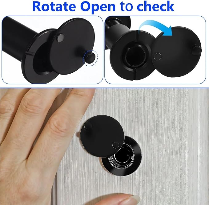 2 Pcs 220 Degree Door Viewer Glass Lens Wide Angle Security Front Peephole for Home Apartments Hotel Hardware Accessory for Door miniatura 4