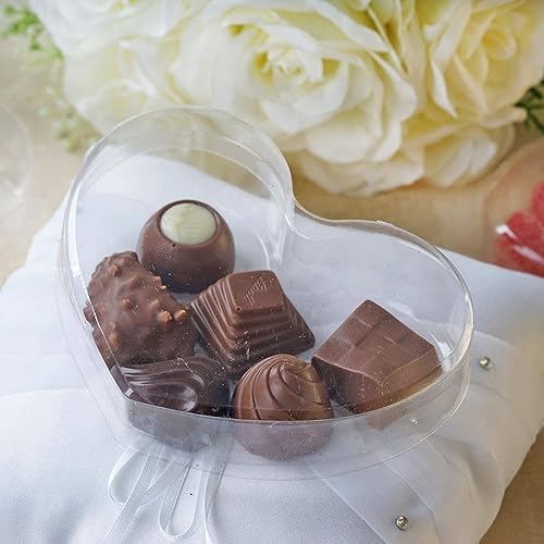 Miniatura 3 de Balsa Circle 25 cajas de plástico transparente de 5 pulgadas en forma de corazón para regalos de boda, regalos de cumpleaños, suministros de