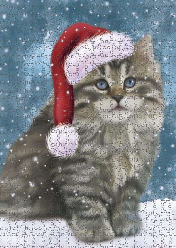 Let it Snow Persian Cat Jigsaw Puzzle for Adults - Animal Printed Interlocking Puzzle Game Artwork - Gift for Dog Lover's -1000 Pcs 29.5"x19.7", PZLE62332