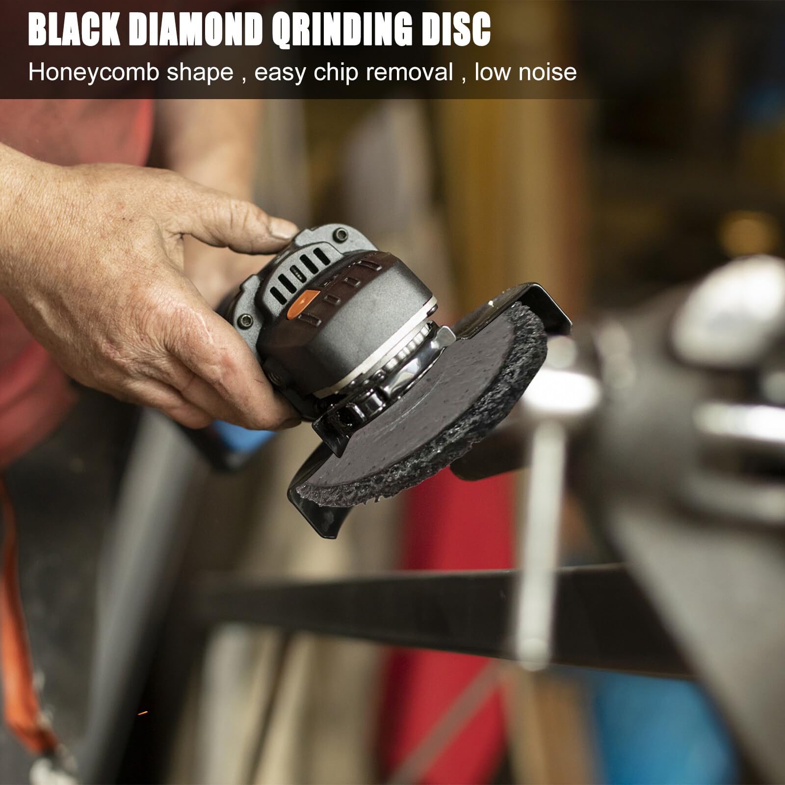 Set 5 Pezzi CSD: 125 × 22 mm Mola per Pulizia Grossolana, Disco Abrasivo per Rimozione Vernice, Ruggine, Lucidatura - Compatibile Con Smerigliatrice Angolare e Foratura - Nero