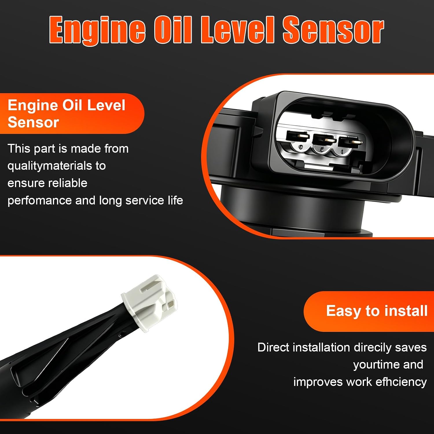 Engine Oil Level Sensor Compatible with BMW 328d xDrive, 335i GT xDrive,