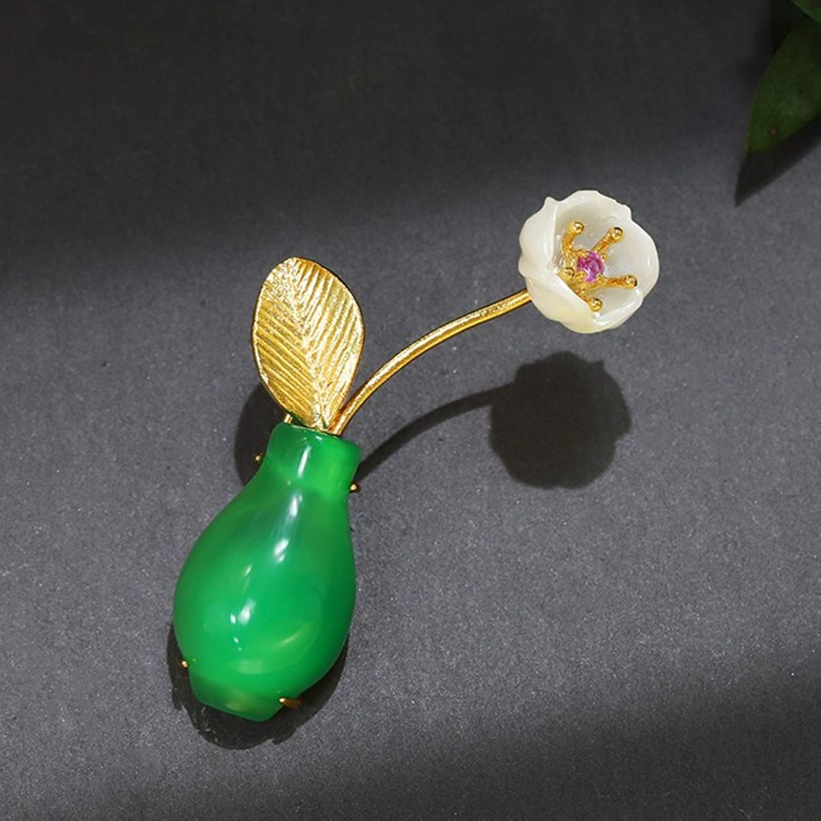 Kobiety Broszka Przypinki Jade Butelka Broszki Retro Temperament Broszka Moda Biżuteria Płaszcz Akcesoria Elegancki styl - dla pań Festiwal Prezent Modne broszki