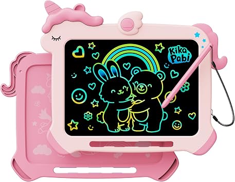 8.5 inch LCD Writing Tablet for Kids, Unicorn Toys Gifts for Girls Aged 3-5, Toddler Girl Kids Educational Travel Toy, Birthday Gift for 3 4 5 6 7 8 9 Year Old Girl Pink