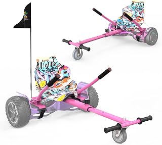 RCB Hoverboard Sitz, Go-Kart Zubehör für Hoverboards, Hoverboard mit Sitz passend für Aller 6.5"-10" Zwei Runden Self Balancing Scooter, Hoverkart für Erwachsene und Kinder