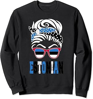 Estonia flag Estonian girl Sweatshirt