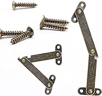 Vista 2 de Bisagras plegables de soporte de tapa, bisagra de tapa de latón antiguo, bisagra giratoria de hierro para tapa de muebles para armario de armario