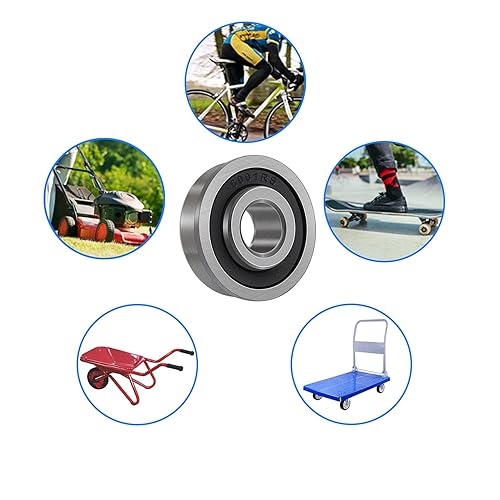 Vista 20 de Paquete de 10 rodamientos de bolas con bridas ID 1/2 pulgadas x diámetro exterior 1-3/8 pulgadas x 1/2 pulgadas, adecuado para cortacésped