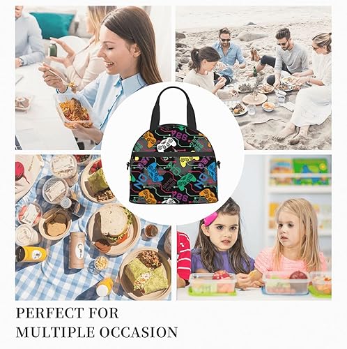 Miniatura 8 de Perinsto Bolsa de almuerzo para mujer negra afroamericana, reutilizable, aislada, con correa de hombro ajustable, para oficina, trabajo, escuela,