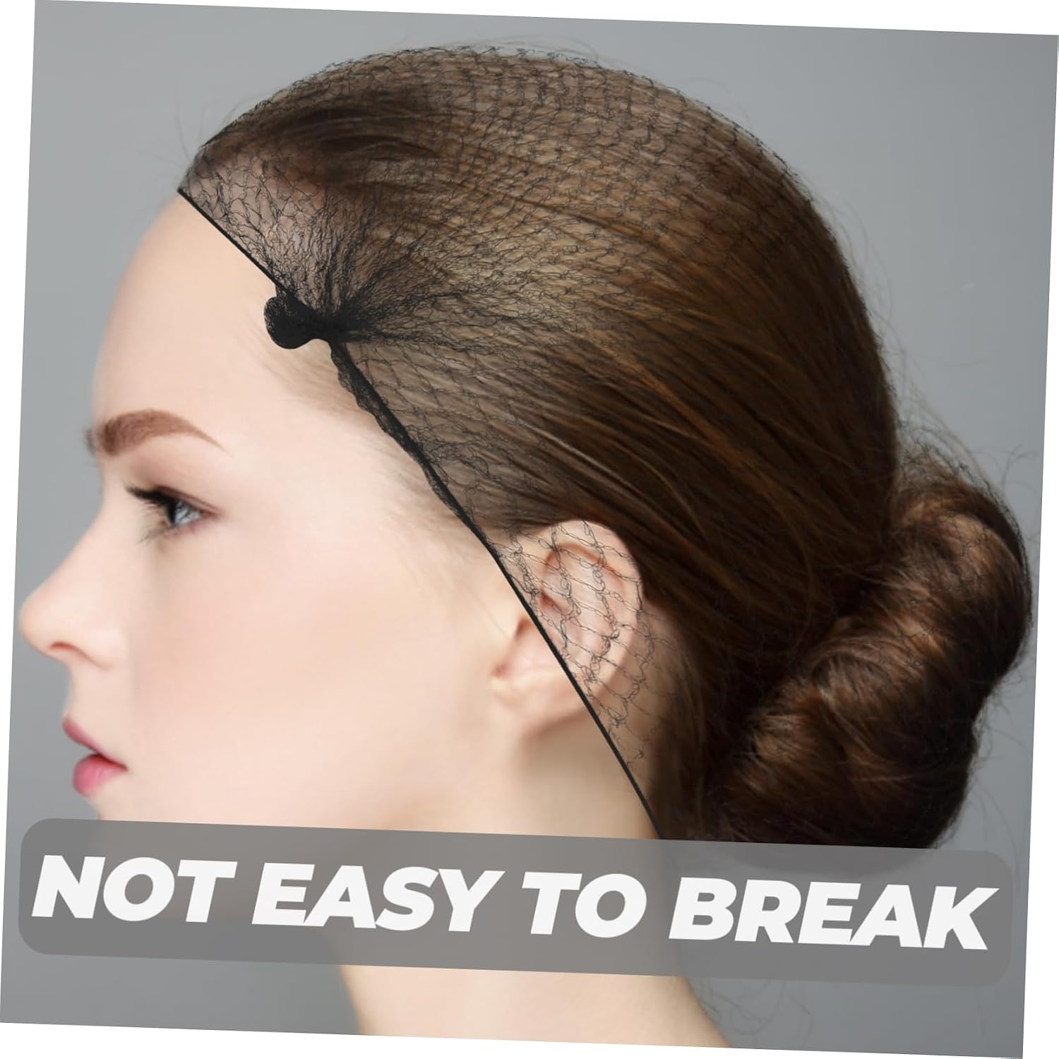 Beavorty 50pcs Invisible Hair Nets for Women High Elastic Mesh Bun Covers for Stewardess Dancers and Nurses Hair Accessories