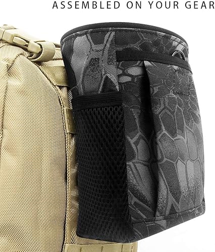 Miniatura 4 de Bolsa de tiza con cordón para escalar en roca con un mosquetón, diferentes bolsillos para escalar bouldering, gimnasia, bolsa de gimnasio, ajuste